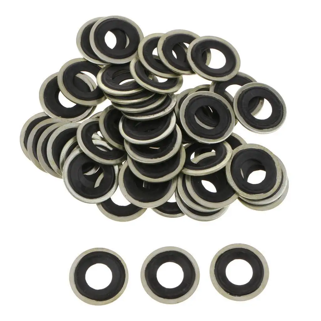50pcs/Set 24571185 Plug Drain Washer Oil Gasket Seal Fit Chevrolet