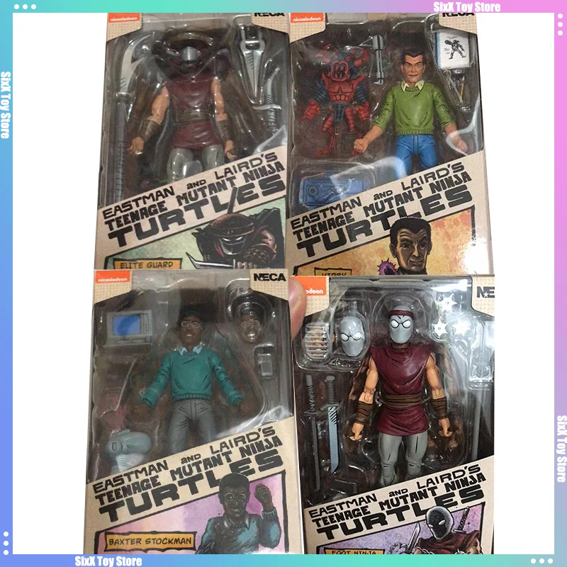 

Original NECA Kirby Foot Ninja Baxter Stockman Elite Guard Anime Action Figures Collection Figruine Model Statue Doll Toys Gifts