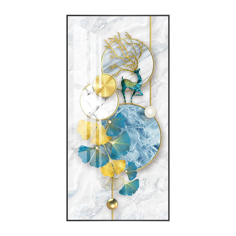 

Декоративная живопись коридора вертикальная версия коридора Концевая Настенная живопись Современная и простая Gi