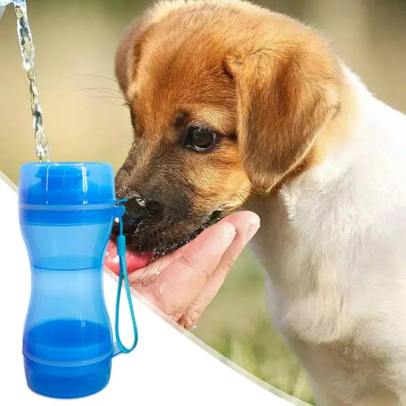 

Portable Dog Water Bottle Food Container Pet Travel Double Seal Dog Water Cup Rabbit Drinking Food Dispenser Walking Outdoor