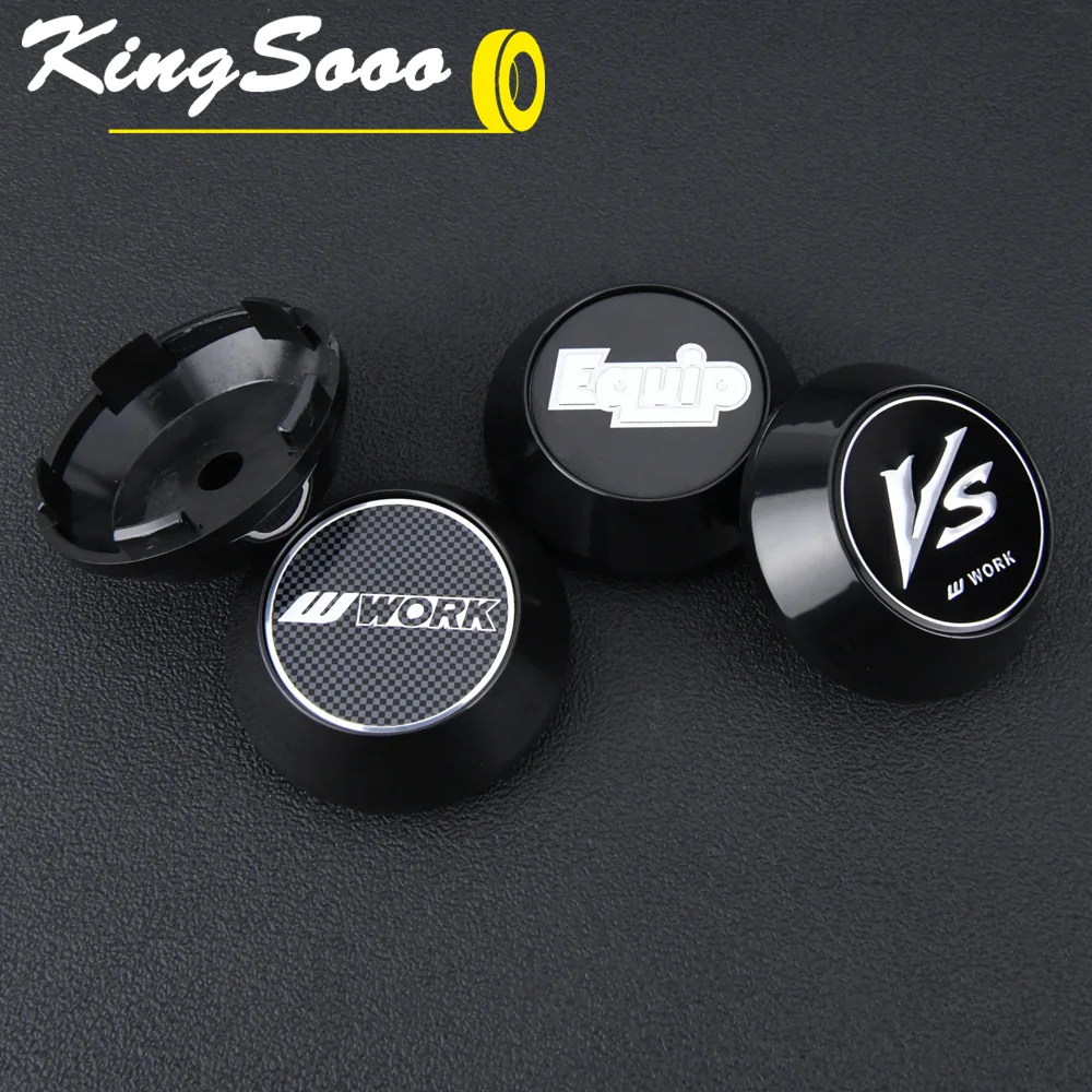 4PCS WORK Emotion XT7 Rim Cap 60mm Clip Sport Wheel Center Cap MEISTER EQUIP Racing Emblem Sticker Wheel Cover Hub