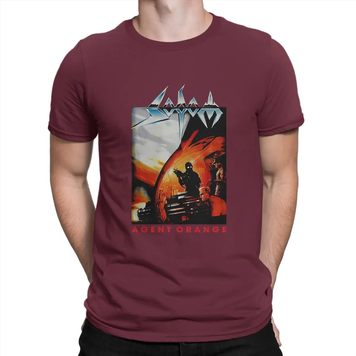 thumbnail image 1 of Camiseta de hombre Sodom, banda Agente Naranja, camiseta de moda, Harajuku, ropa urbana, hipster, 1 of 7