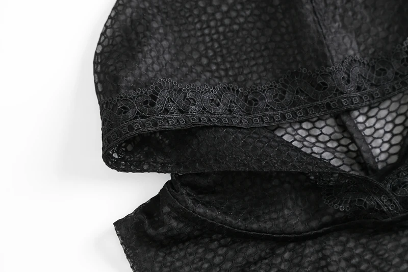Lässiger, abnehmbarer, ausgehöhlter Fake-Kragen mit Kappe, weiß, schwarz, halbes Hemd, Bluse, Pullover, Dekoration, falscher Kragen, Kleidungszubehör – Detail 12