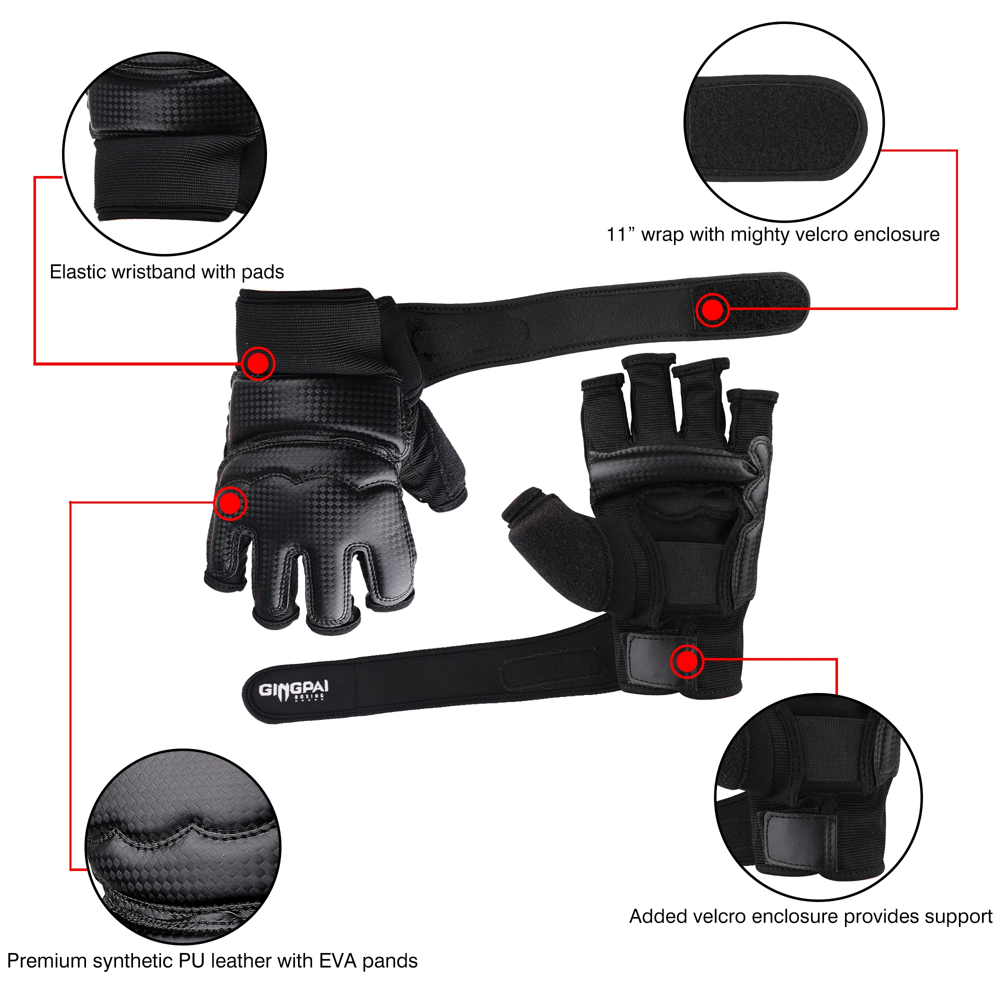 Taekwondo Gloves WTF Approve PU Leather Adult Kids MMA Boxing Glove Karate Martial Arts Kung Fu Protector Wing Chun Hand Guard