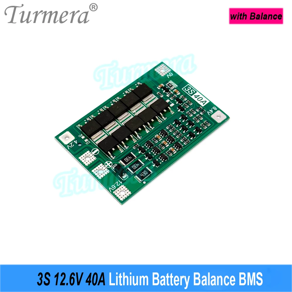 Turmera 3S 12.6V 4S 12.8V 40A Lifepo4 リチウム電池バランス BMS 12V 5A 電源 18650 21700  32700 33140 バッテリー使用 - AliExpress
