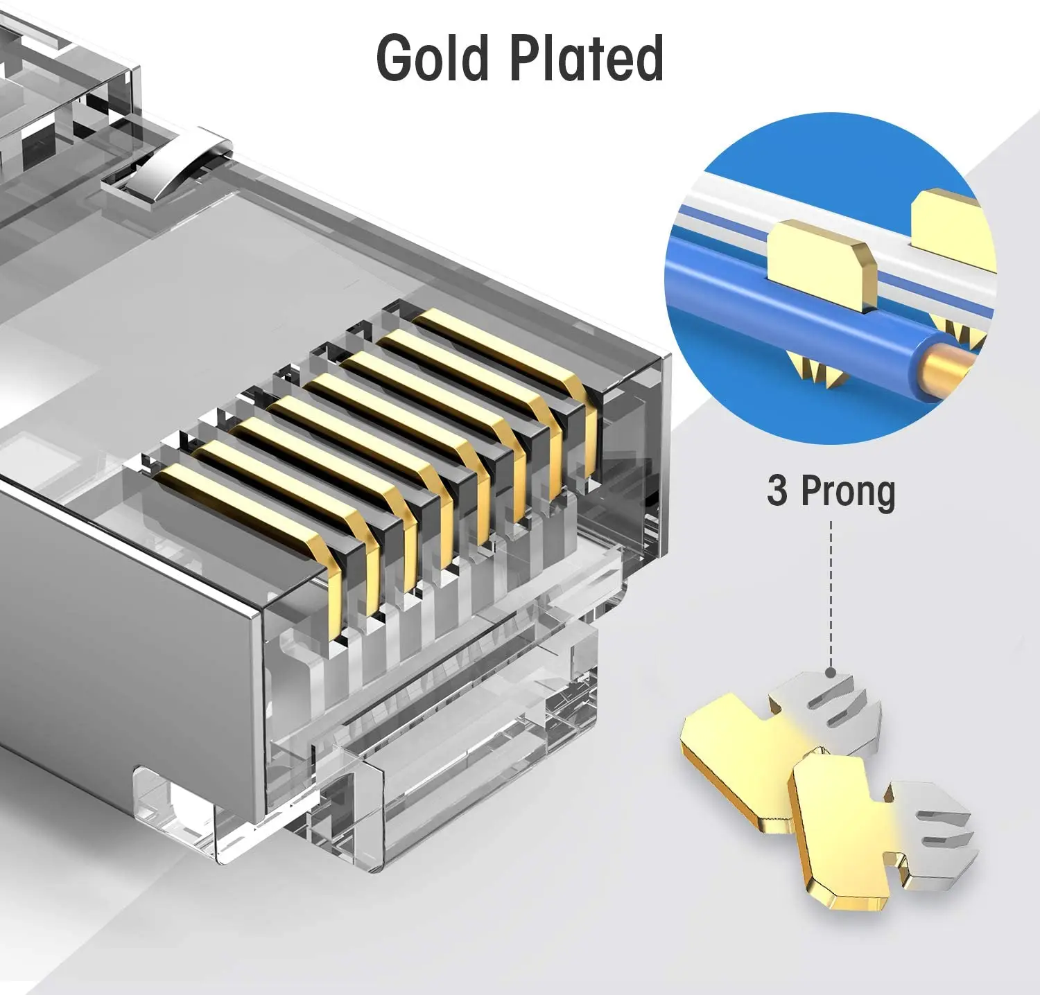 분리형 STP 금속 차폐 모듈러 크리스탈 터미널, 투피스 Cat6 Rj45 커넥터, Cat 6 네트워크 커넥터, Rj45 Cat5e 플러그