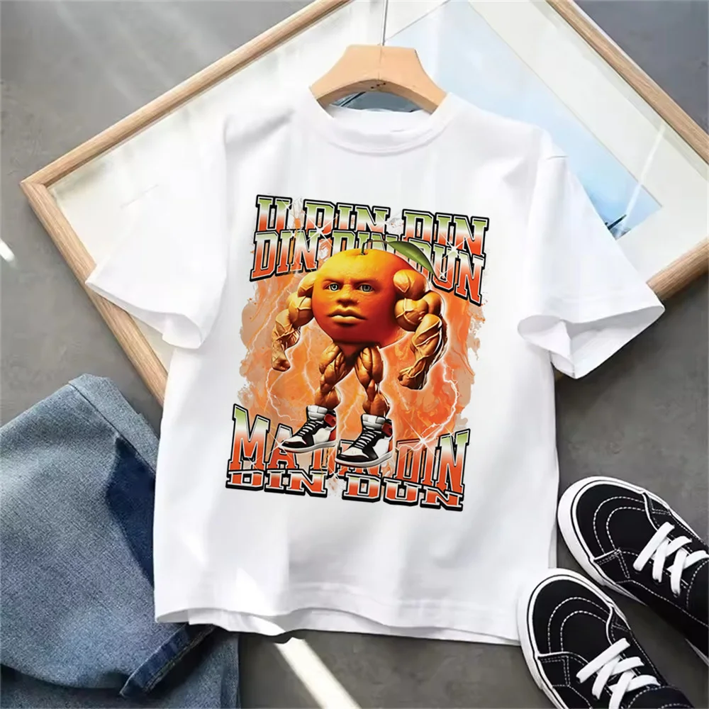 Italian Brainrot Animals Kids T-shirt - Cute and Absorbent Casual Summer Tee