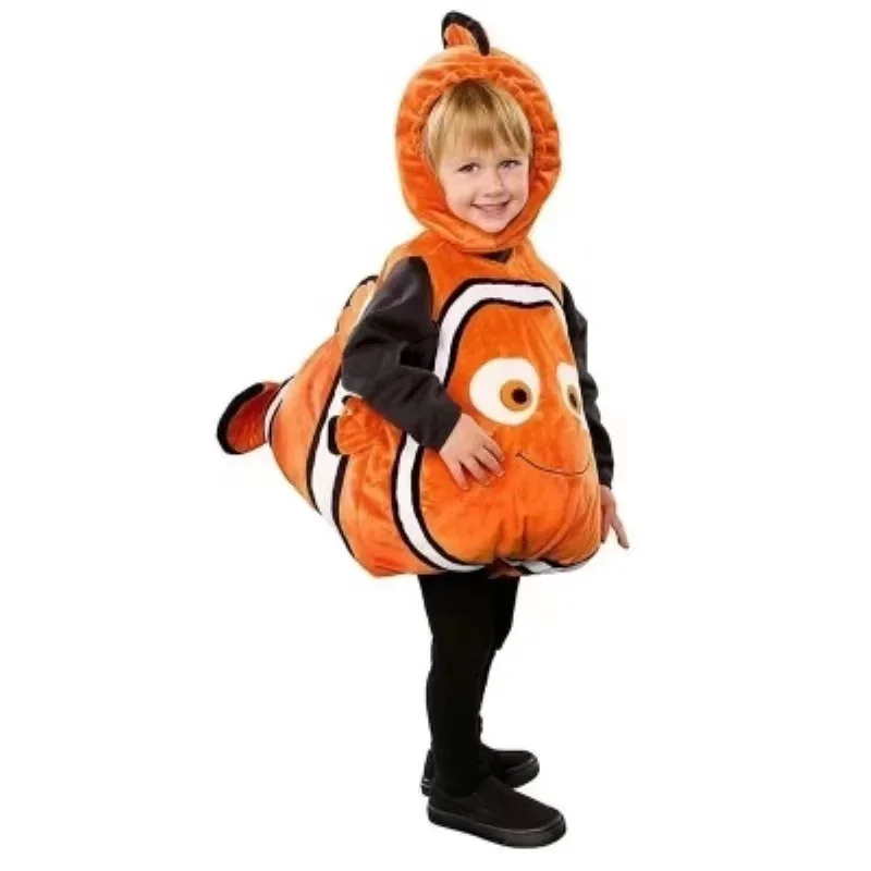 Cosplay Disney Finding Nemo Clownfish fish Cartoon character costume Mascot perform Clothes Fancy Dress Party Animal carnival 3