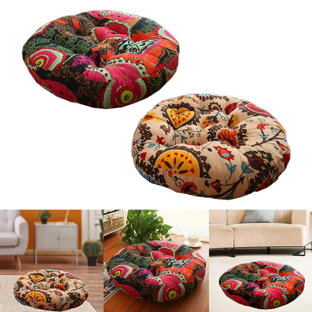 Soft Seat Cushion Washable Cotton Chair Floor Mat Decoration for Office Yoga