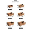 Hand-woven Rattan Wicker Basket Fruit Tea Snack Bread Basket Cosmetic Rectangular Storage Box Household Kitchen Supplies 5