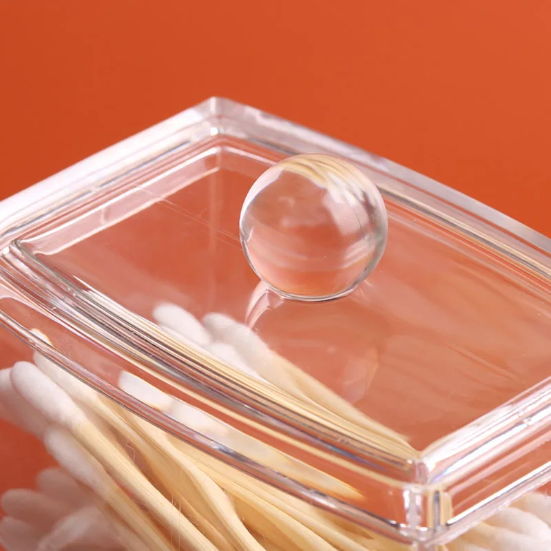 Acrylic Cotton Swabs Storage Holder Box Portable Transparent Makeup Cotton Pad Conbo 34 Acrylic Cotton Swabs Storage Holder Box Portable Transparent Makeup Cotton Pad Conbo