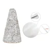 Sparkling Diamond Solid Wood Rings Display Stands Jewelry Rack Cone Shape Rings Holders Single Finger Rings Showcase Stand 5