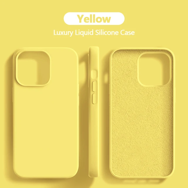 Capa de silicone líquido Luxo para iphone 15 14 13 12 11 pro max capa para iphone 13 12 mini x xr xs max 8 7 plus capa à prova de choque
