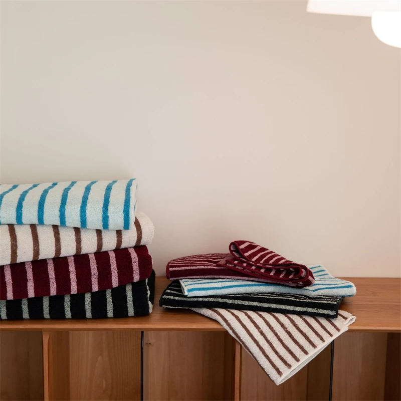 Fashion Striped Cotton Towel Soft Absorbent Adult BathTowel Face Towel Household Towels Luxurious Hotel Bath Supply Beach Towels 3