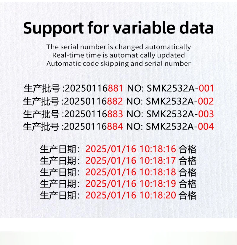 23 Languages YS130 12.7mm printing gun Code Date Logo Expiry Label Portable mini