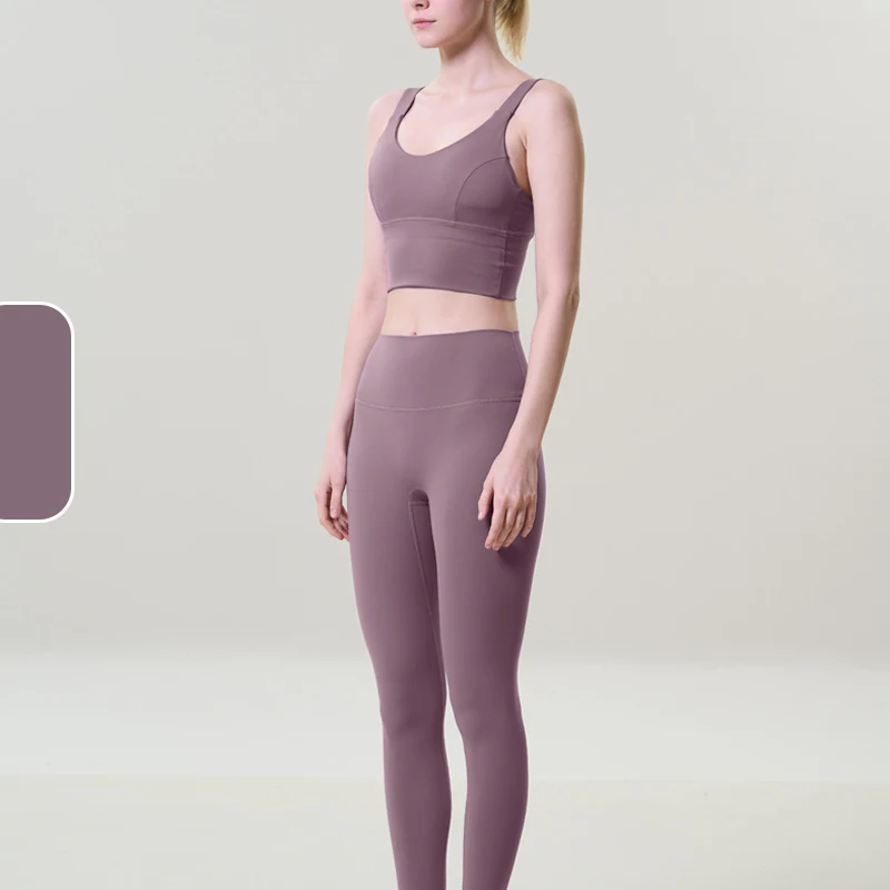 2 قطعة اليوغا مجموعات الرياضة اللياقة البدنية عالي...