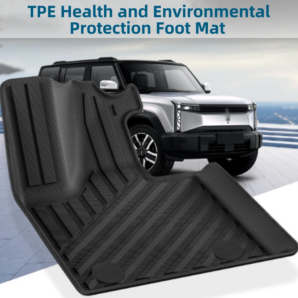 For Chery ICAR03 TPE Floor Mats,All-Weather Protection Fit Floor Liners 1st 2nd Rows and Trunk Car Mats
