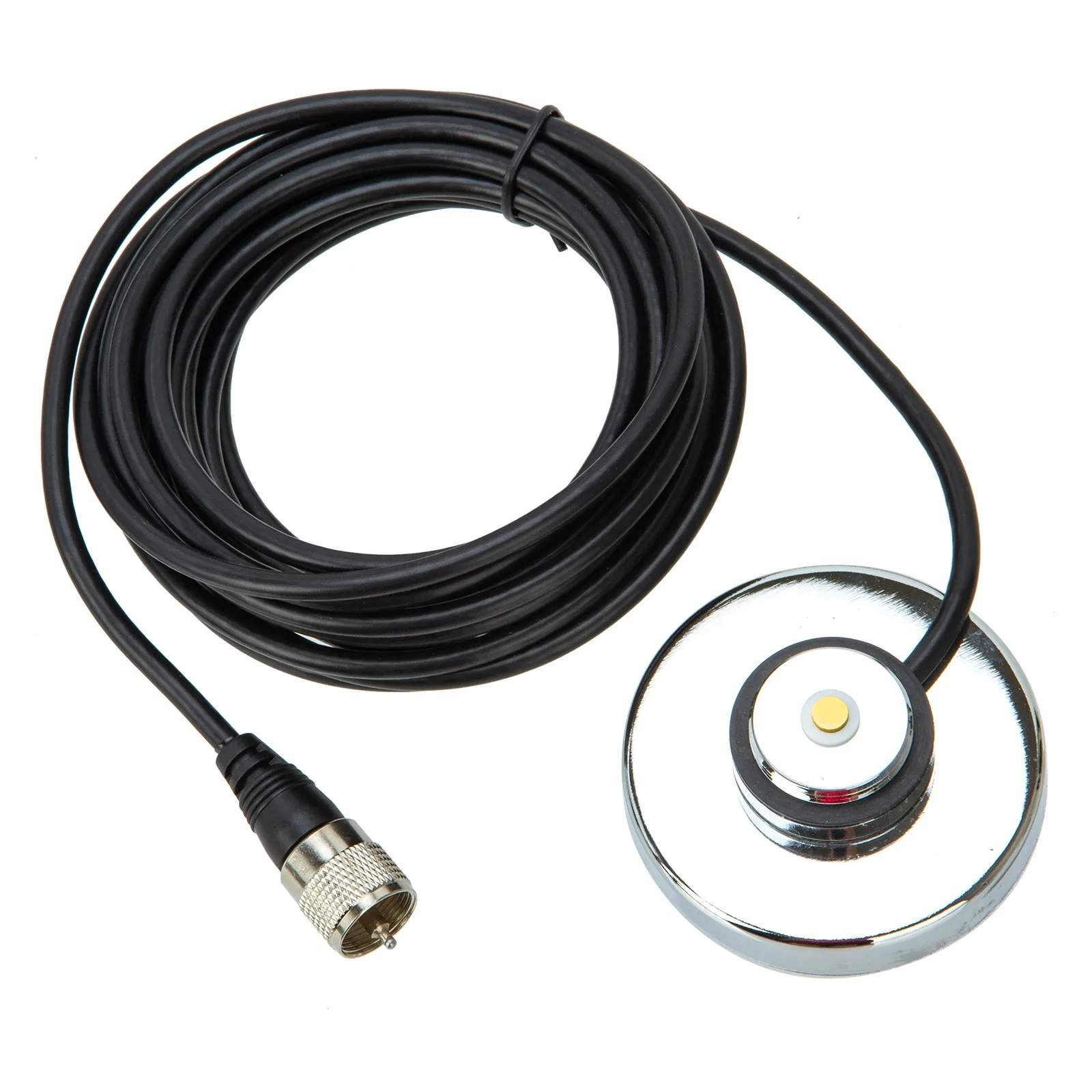NMO Antenna with NB70 NMO Magnetic Mount Base 5M PL259 Connector Coaxial RG58 Cable For QYT TYT Car Mobile Radio Silver NMO Kit