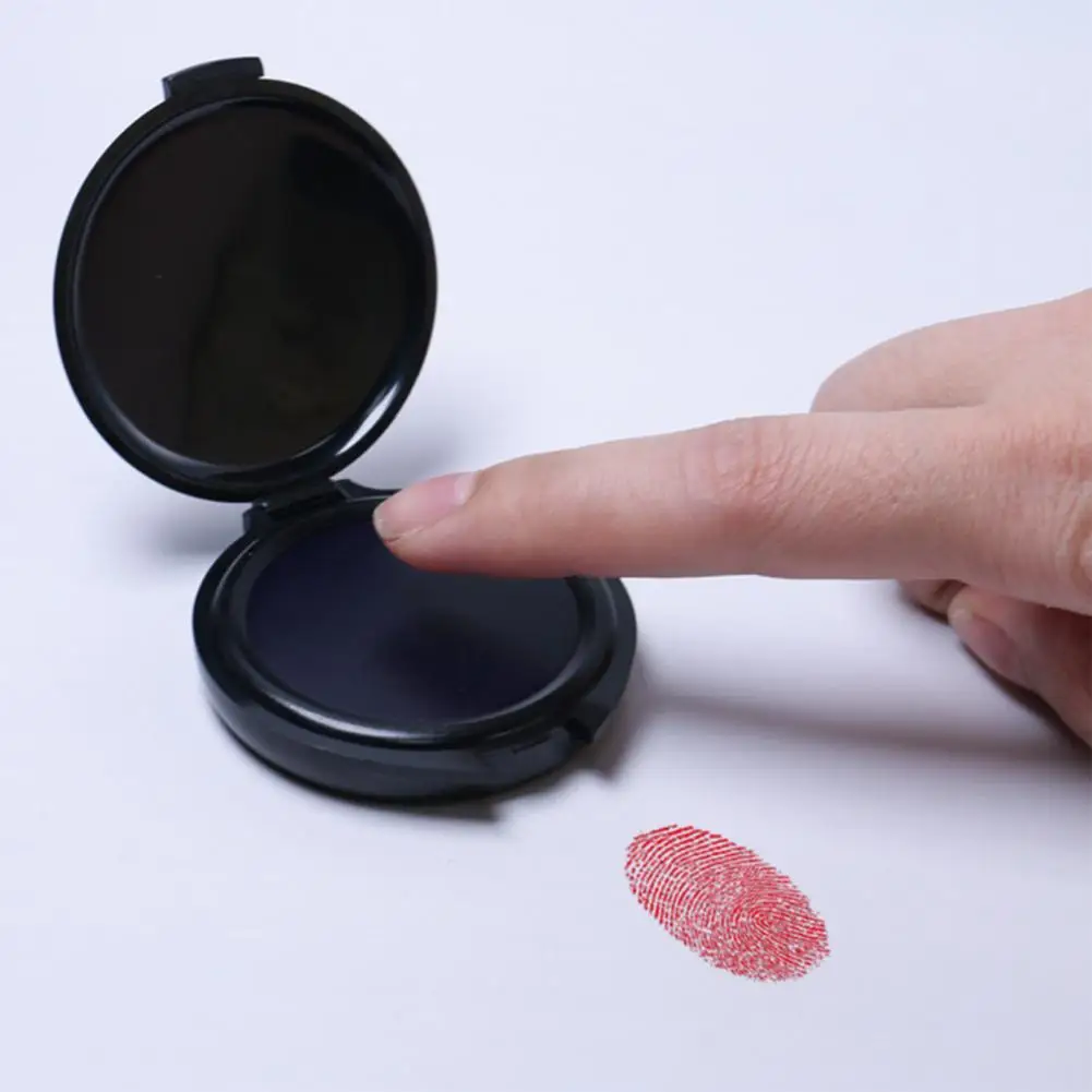 Fingerprint Ink Pad Thumbprint Ink Pad For Notary Fingerprint Id Security Identification Cards Black Stamp