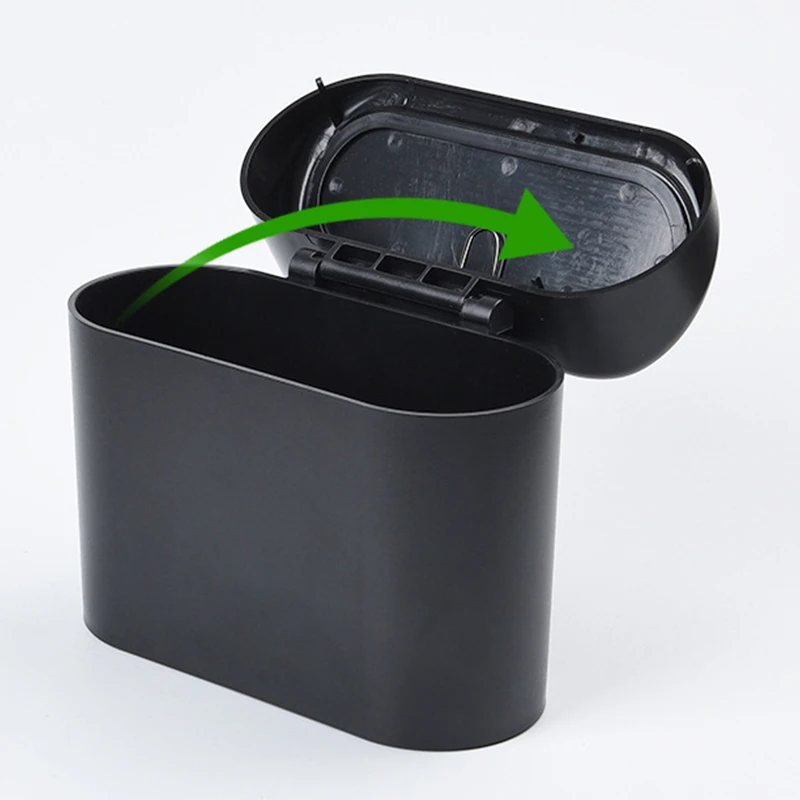 Car Trash Bin Hanging Vehicle Garbage Dust Case Storage Box Square Pressing Type Trash Can Universal Auto Interior Accessories