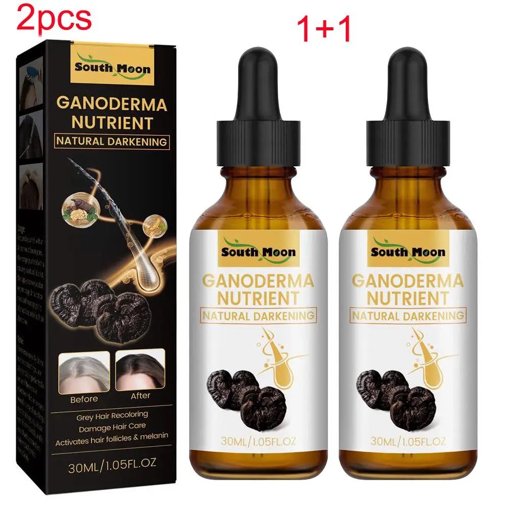 

2X 30ml Grey Hair Treatment Serum Grey Hair To Black Hair Anti Hair Loss Oil Anti Hair Scalp Herbal Lotion Repair Hair Essence