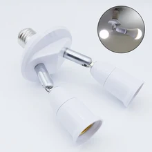 

E27 Splitter 2/3/4/5 heads Adjustable E27 To E27 Base LED Bulb Adapter Converter Lamp Holder Socket Splitter