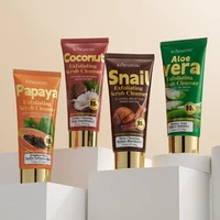 Snail Exfoliating Scrub Cleanser Oil Control and Not Tight Remove Dead Skin Aloe Vera Delicate Smooth Coconut Brightening 1
