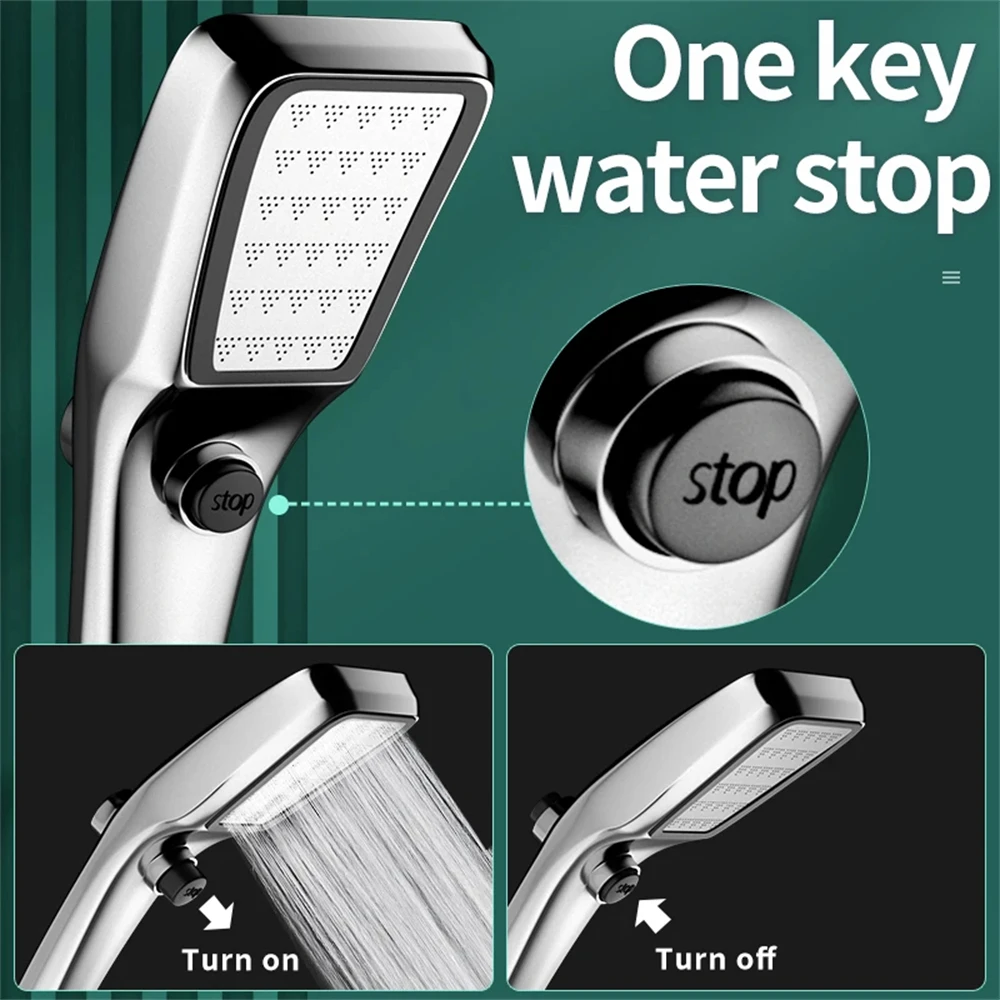 Shower Head Shower Nozzle Bathroom Accessories High Pressure Large Water Output Universal Adaptation Pressurized Hand Shower