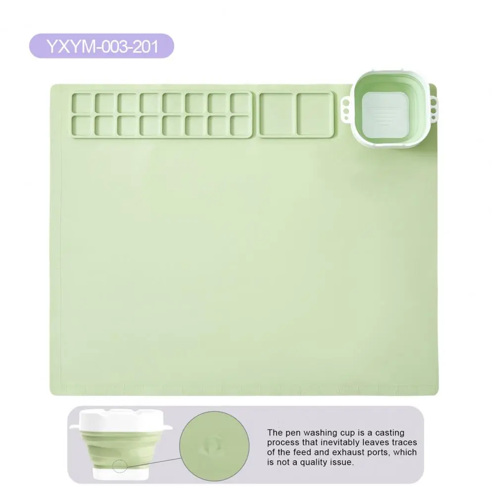 Silicone Artist Mat Collapsible Cup Craft Mat Collapsible Cup Silicone Craft for Diy Projects Painting Non-stick Surface