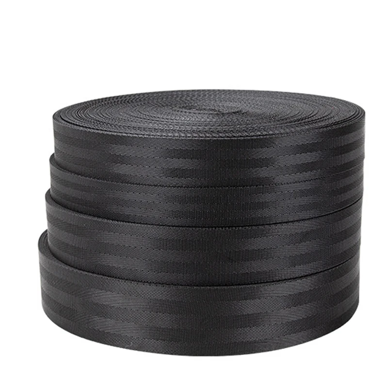 

50 Yards Twill Webbing Polyester Coffee Black 20mm/25mm/32mm/38mm for Seat Belt DIY Backpack Strap Sewing