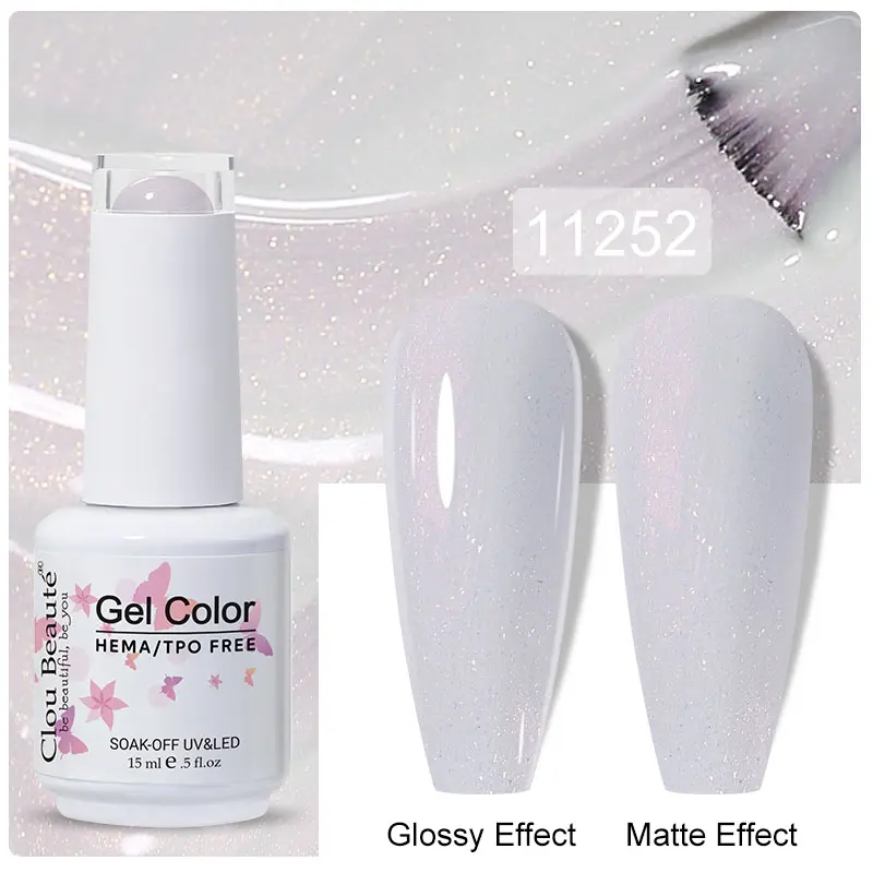 Clou Beaute 15ml Black Red Semi-Permanent Gel Nail Polish