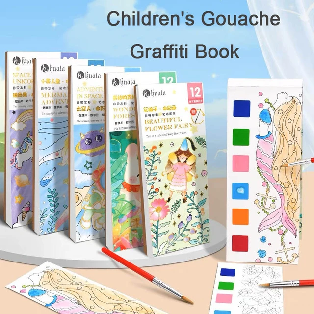 Pocket Watercolor Painting Book Children's Graffiti Picture Book Princess  Painting And Water Coloring Painting Book Toy Gifts - AliExpress