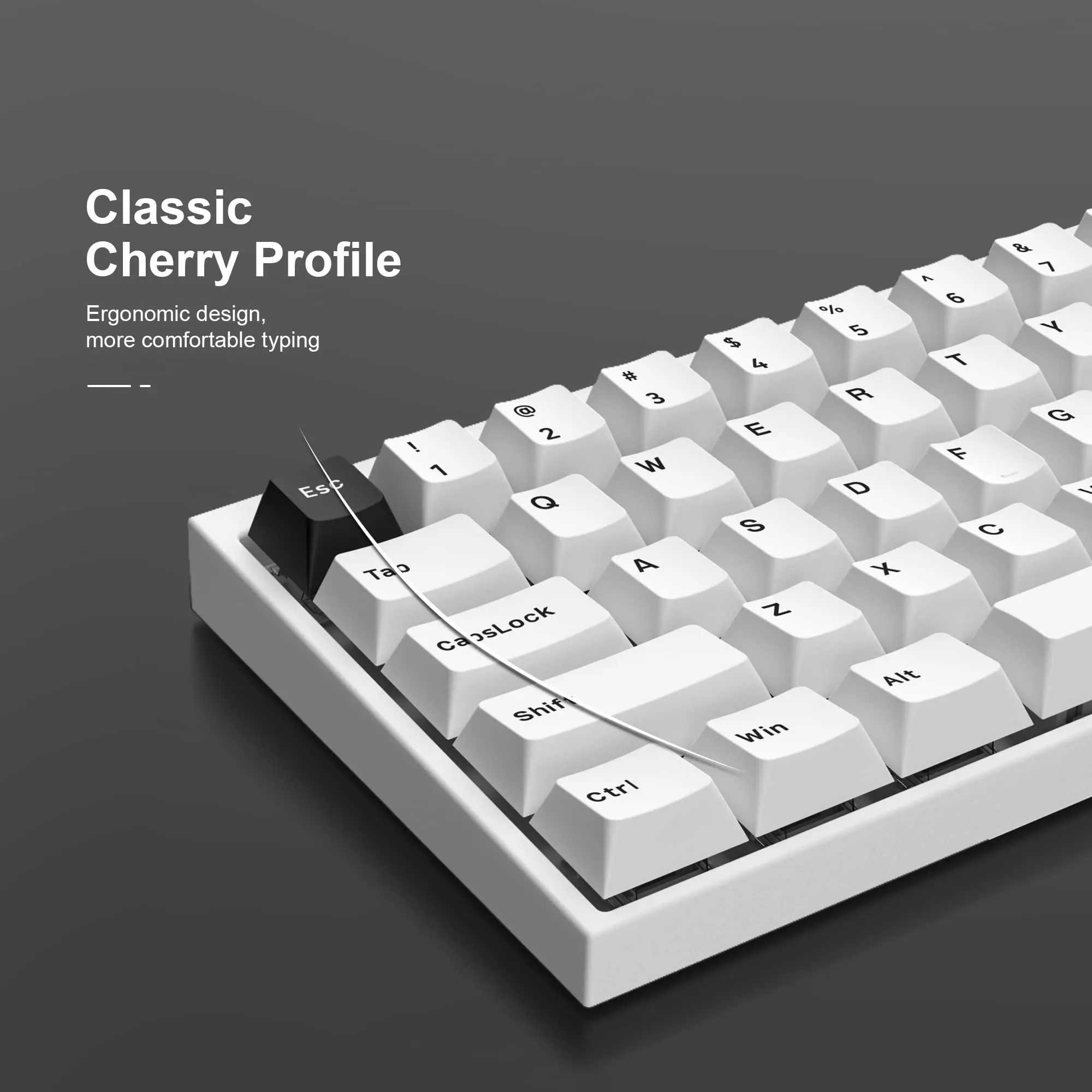 Duplo Tiro Pbt Keycaps 168 Teclas Bow Branco Preto Cereja Perfil Gateron Switches mx Teclado Gamer Mecânica - Imagem 6