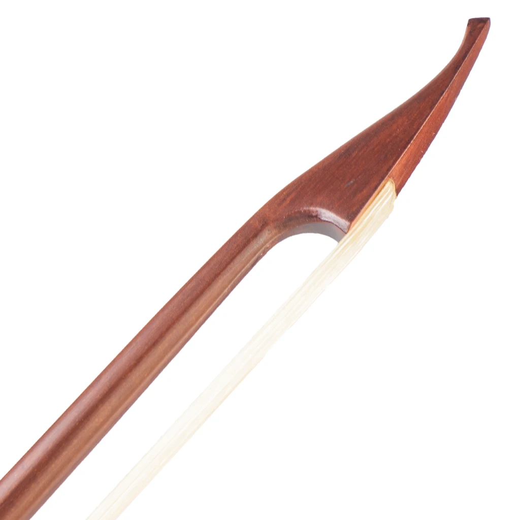 Handmade Concert Fiddle Bow 4/4 Baroque Violin Bow Brazilwood Arch Violinist Student Bows Real Horsehair W/Ivory-Like Frog&Screw