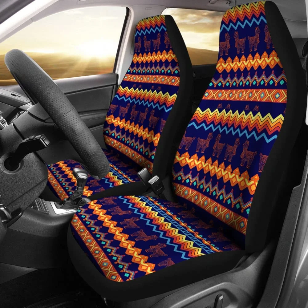 

Aztec Llama Pattern Print Car Seat Covers 212403,Pack of 2 Universal Front Seat Protective Cover