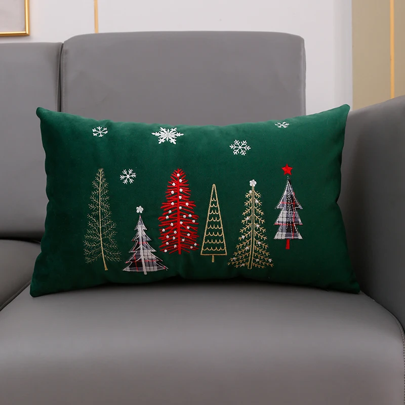 Ahlsen Housse Coussin Noel 45x45 Lot De 4 Housse De Coussin Deco Noel Coton Et Lin Décoratif Taie D'oreiller 45 X 45 Cm Pour Chambre, Nanapé, Chaise, Lit Decoration Noel