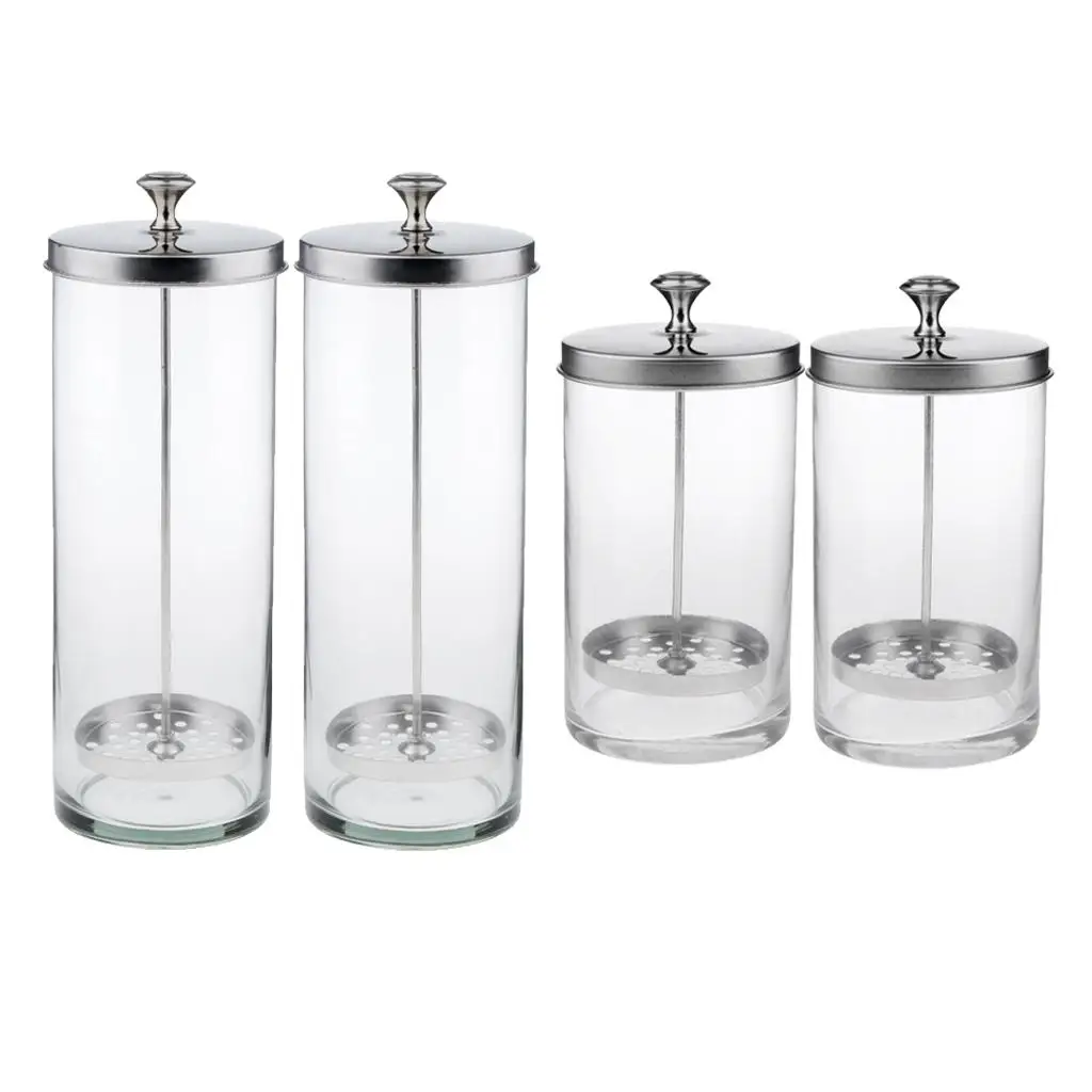 

4x Sanitizing Jar Bottle For Scissors Combs Manicure Tools