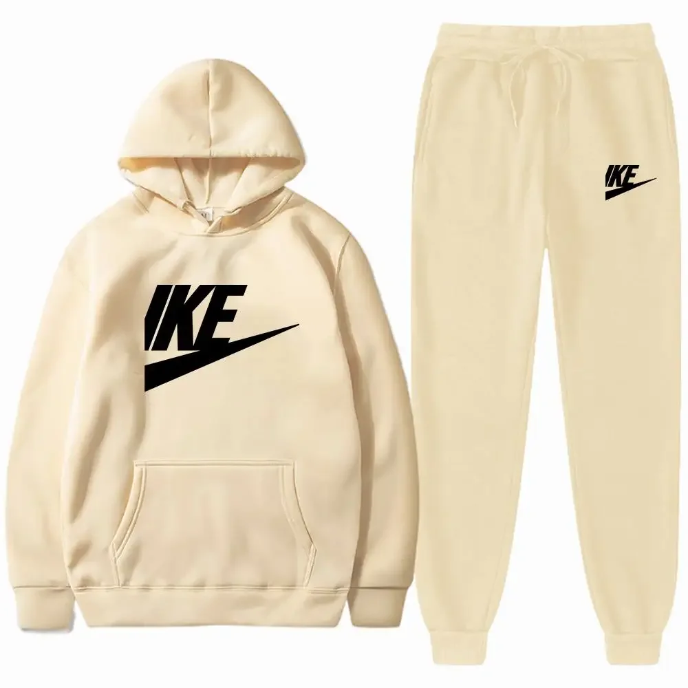 Men Pullover Hoodies Sweatpants 2 Pieces Sets Fleece Casual Sweatshirt Sportswear Women Streetwear Trainning Exercise Sweaters sports suit