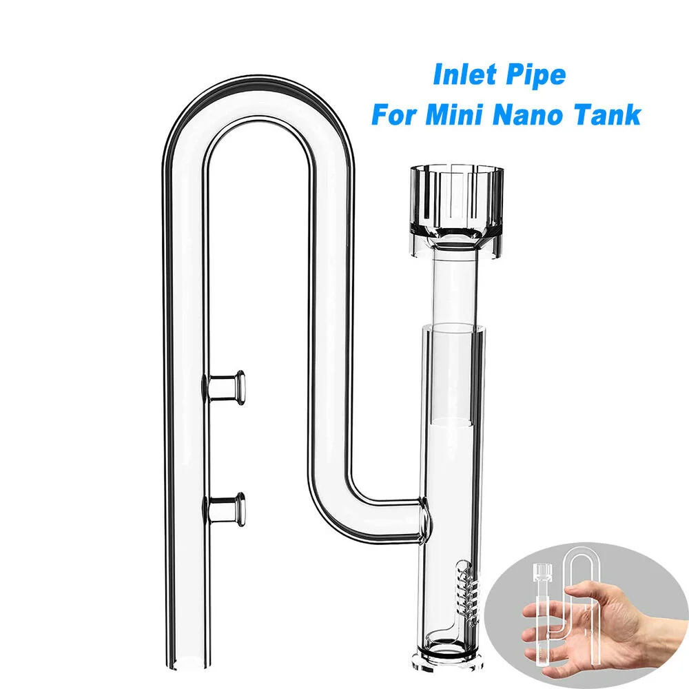 13mm/17mm Protein Skimmer Aquarium Mini Glass Skimmer Inflow Inlet For Mini Nano Tank Filter