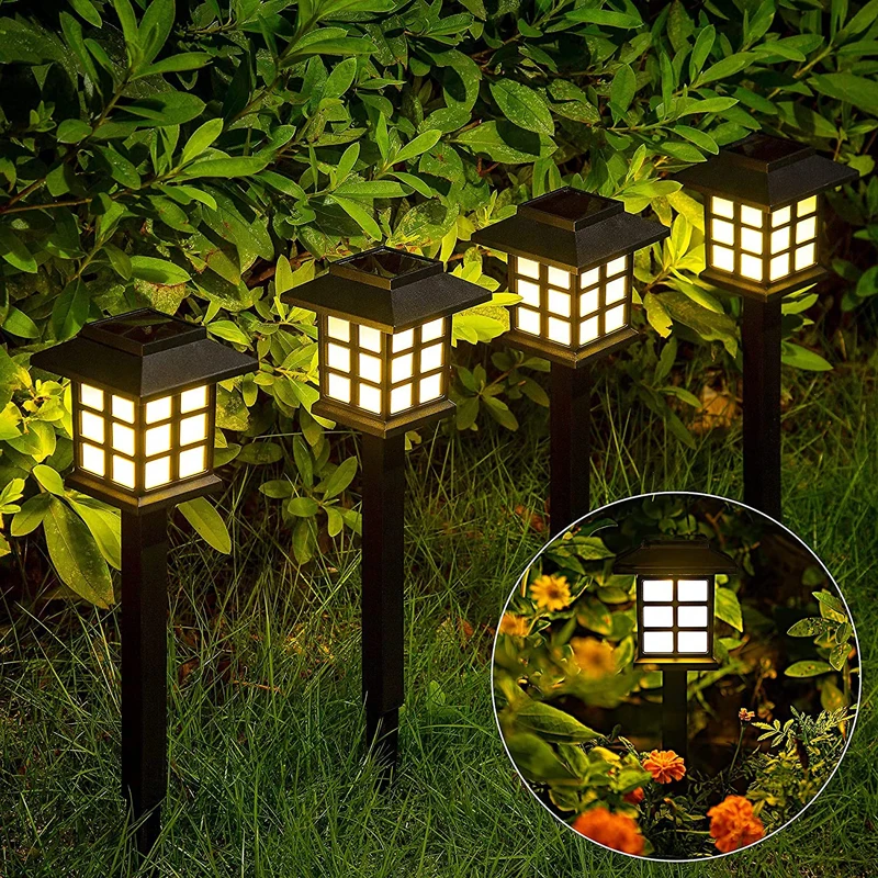 Solar Garden Lights Outdoor LED Pathway Lamp Waterproof Walkway Decor for Patio Landscape Yard Driveway