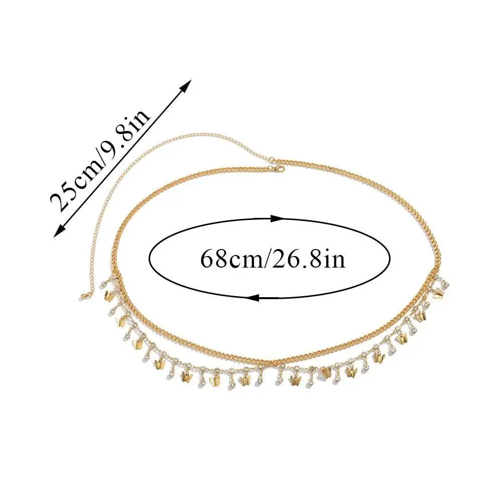 Fairy Tassel Flower Pearl Multi-Layer Waist Chain INS Women'S Matching Waist Accessories Waist Chain Ladies' Body Chain Jewelry