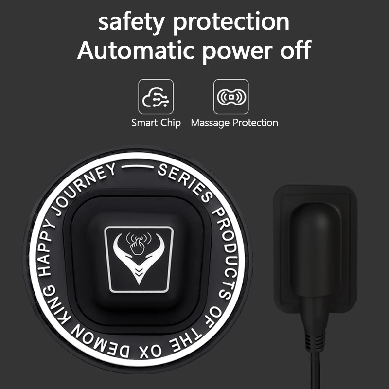 Car Electric Massage Neck Pillow Cushion Vibration Headrest Support Lumbar Seat Back Cushion Vehicle Supplies Travel Assecories