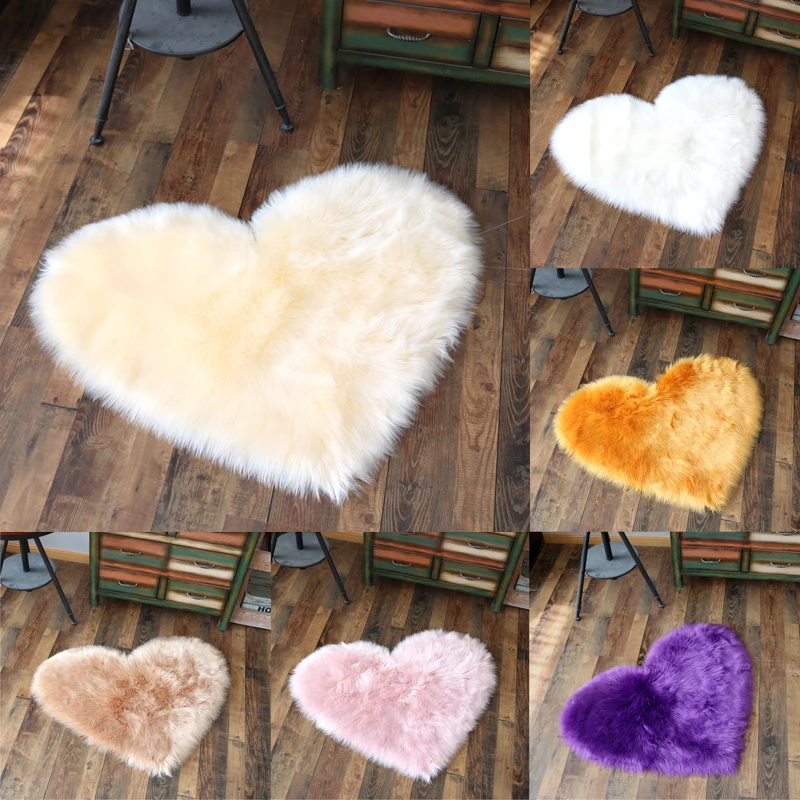 

Fluffy Multi-purpose Artificial Wool Carpet Home Office Soft Comfortable Sofa Cushion Party Holiday Warm Foot Cushion Home Decor