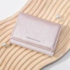 Minimalist Women's Card Bag Pearl Shining PU Wallet Fashion Gold and Silver Short Zero Wallet 1