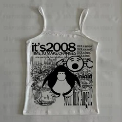 Gothic Aesthetic Women's Crop Top with Suspenders - M (White)