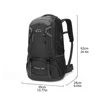 60L Backpack Outdoor Large Capacity Waterproof Rucksack Climbing Pack Zippered Portable Lightweight Bag 6