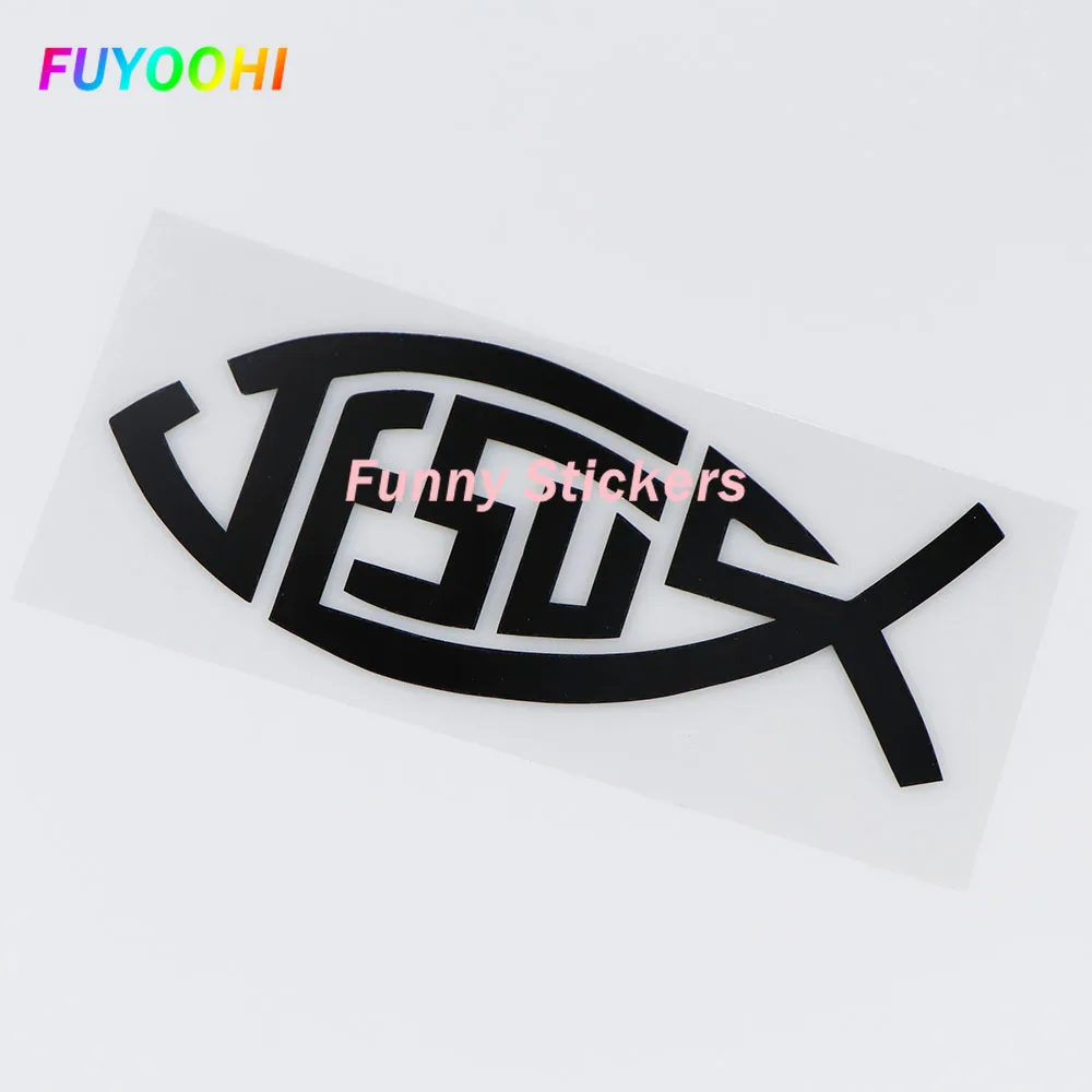 

FUYOOHI Exterior/Protection Funny Stickers Personality Christian JESUS Fish Motorcycle PVC Car Sticker Decoration Accessories