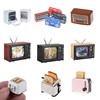 1pc Mini Furniture Lamp Radio Television Kitchen equipment For Children Gift Retro Dollhouse Decoration 1