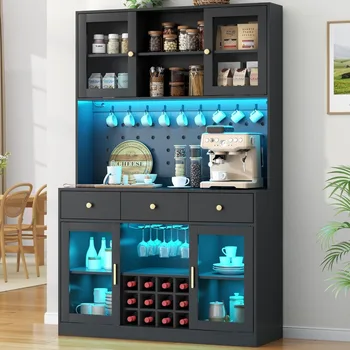 Tall LED Wine Bar Cabinet 1