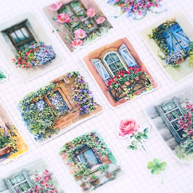 15pcs Window cute flower Stickers for waterproof Bike Motorcycle Phone book Travel Luggage toy Funny Sticker boy toy 3